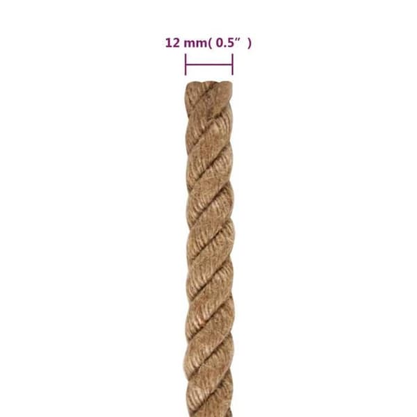 vidaXL 100% Jute Rep 12 mm 250 m