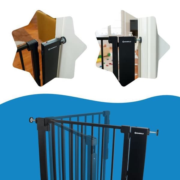 Badabulle Barnsäkerhetsbarriär Safe&Pass - Tryckmonteringssystem - Automatisk Låsning