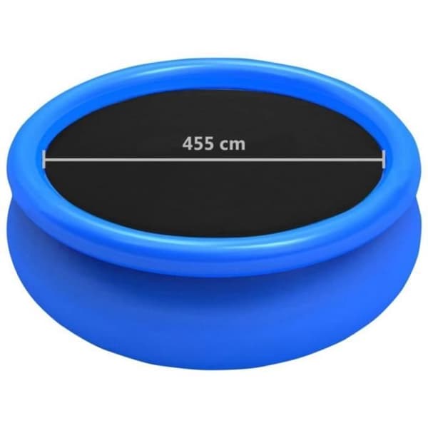 vidaXL Poolskydd Svart 455 cm PE