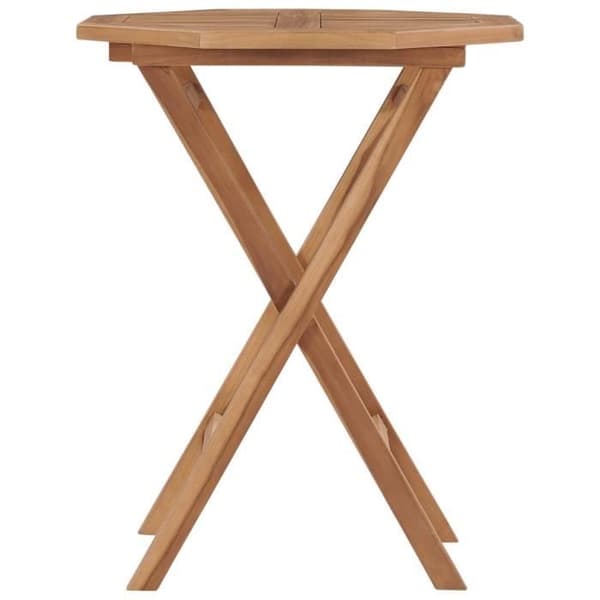 vidaXL Fällbart trädgårdsbord 60x60x75 cm Massivt teak