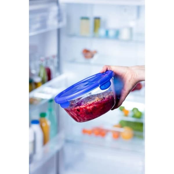 PYREX COOK & GO Rund förvaringsfat 0,7l 15cm + Blått lock