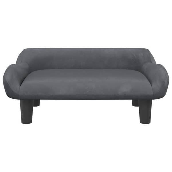 vidaXL Mörkgrå Barnsoffa 70x40x24 cm Sammet, mini soffa, mini soffa-stol, mini soffa för barn, soffa 3196351
