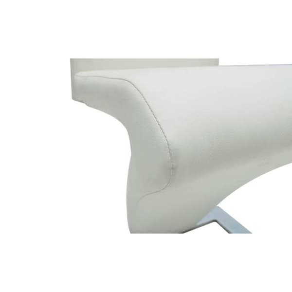 vidaXL Matstolar set om 2 vit konstläder 240043