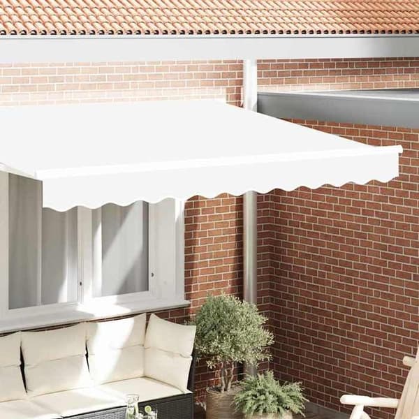 vidaXL Ersättning av valance Vit 3 m Polyester 42000765