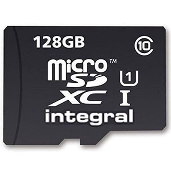 INTEGRAL MicroSDXC 128 GB CL10 UHS 1 U1 90 MB-S minneskort + SD-adapter