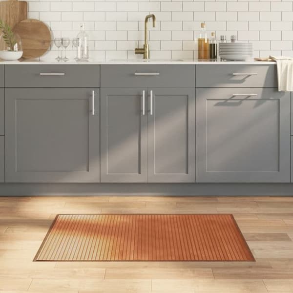 Rektangulär matta - VIDAXL - 60x100 cm - Naturlig bambu - Halkfri - Brun