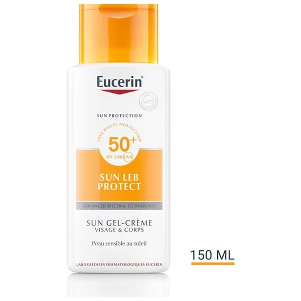 Eucerin solskydd leb protect crème-gel spf50 150ml
