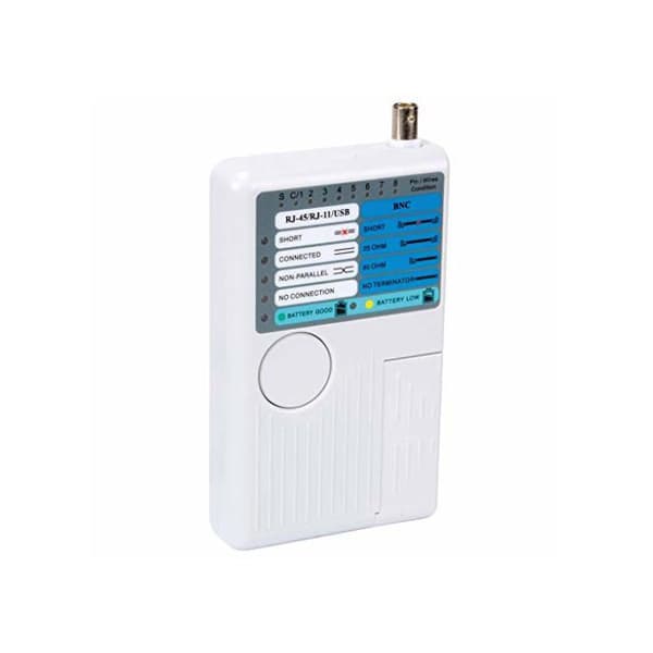 Kabeltester 5 i 1 - Velleman - VTLAN7 - USB - RJ-45 - Vit