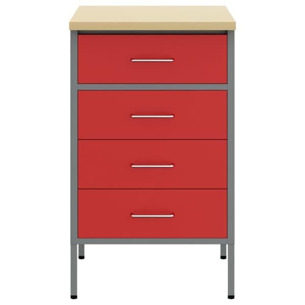 Röd Arbetsgarderob 50x55x85 cm Stål