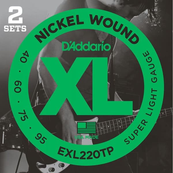 2 uppsättningar D'Addario EXL Super Light Long...