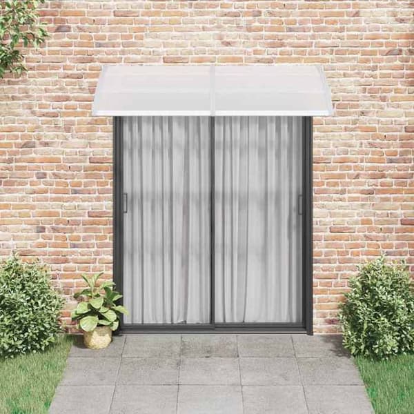 vidaXL Dörrmarkis Grå 200x100 cm Polykarbonat 45630