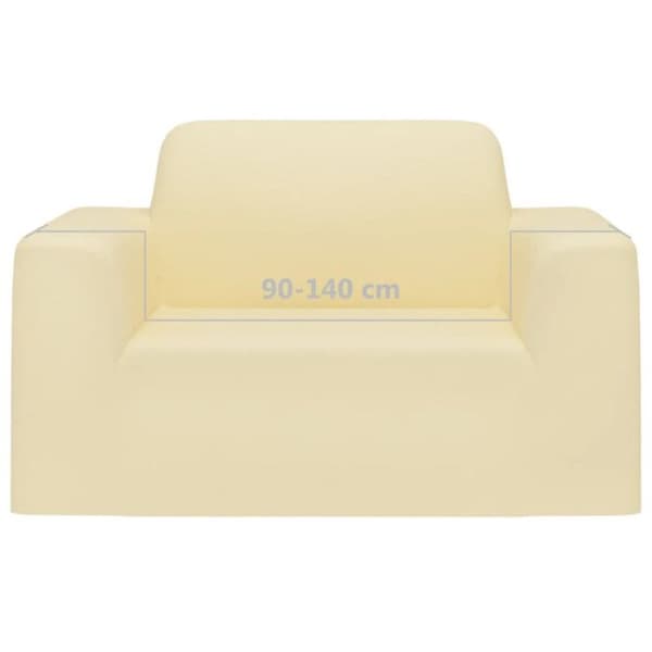 vidaXL Stretch Sofföverdrag Cream Polyester Jersey 332944