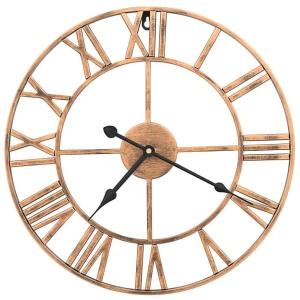 vidaXL Väggklocka Metall 40 cm Guld