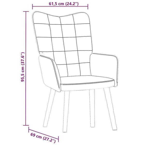 vidaXL Relaxstol Blå Sammet 4016820