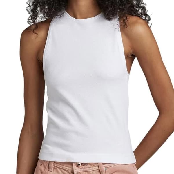 Vit Topp Dam G Star Raw Racer Slim