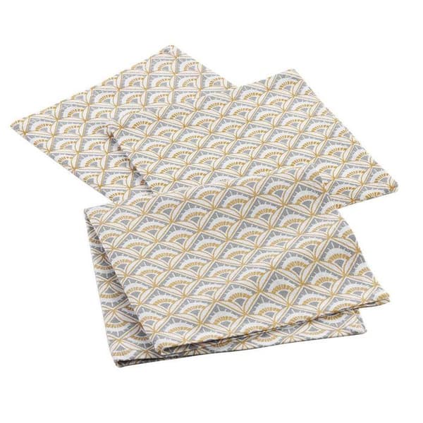 Set med 3 Servetter "Méridienne" 40x40cm Grå