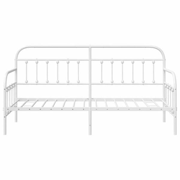 vidaXL Dagbädd Ram Vit 75 x 190 cm Pulverlackerad stål 42002642