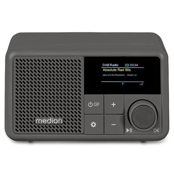 Mini Radio - MEDION - DAB/FM - Mono 2W RMS - Grå