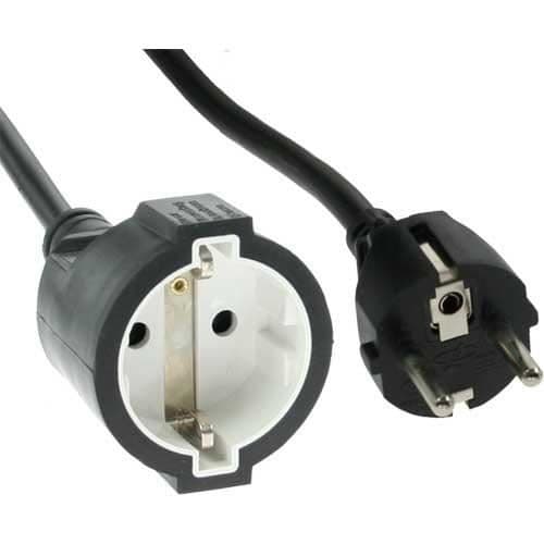 Elkabel - INLINE - 16405 - 5 m - Svart, Vit - 230 V
