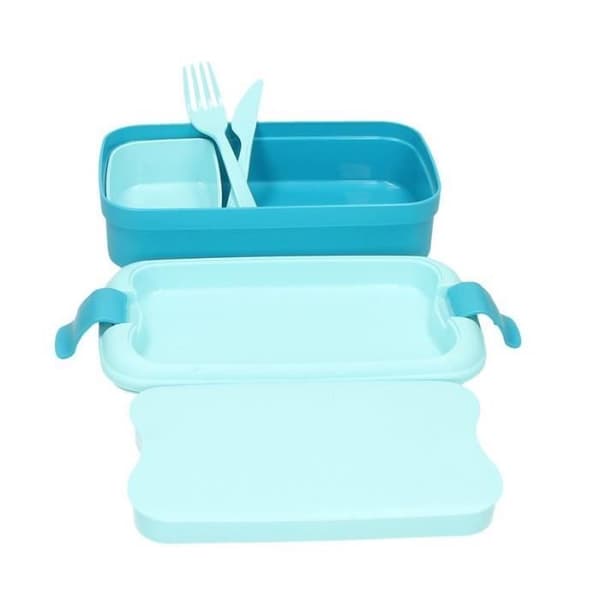 Låda med bestick - Curver - Lunch&Go - Blå - Rektangulär - Diskmaskinssäker
