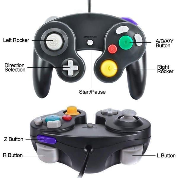 Spelkontroll - YIDENGUK - GameCube - Trådbunden - Ergonomisk - 2 Pack