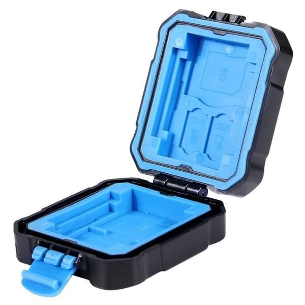 Bärbar skyddslåda för kort 2XQD + 2 Compact Flash + 2 Micro SD + 3 SD-kort