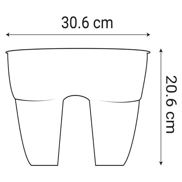 Hästsko - EDA PLASTIQUES - Osaka - 8L - Antracit - Exklusivt fästsystem