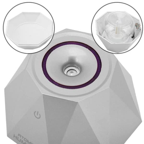180ml Mini Diamond Shape Luftfuktare Hemmakontor Car Aroma Diffuser (silver)