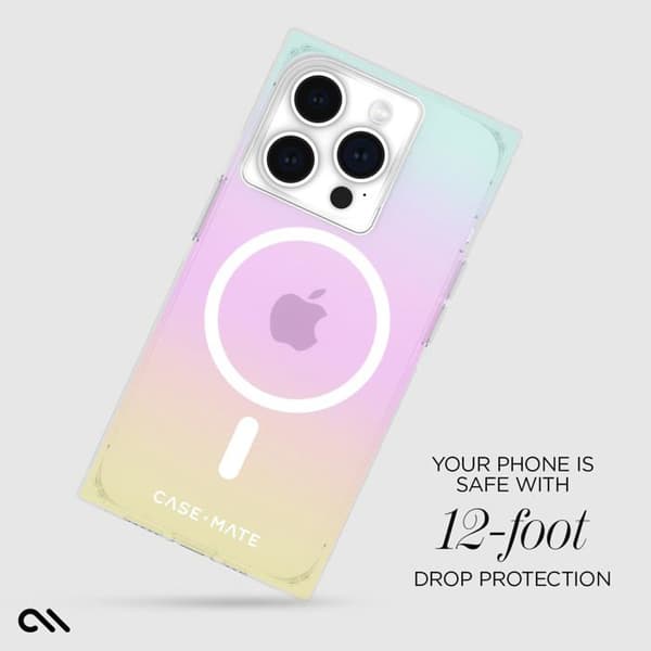 Baksidan - CASE-MATE - iPhone 15 Pro - Blommig - MagSafe - Antimikrobiell