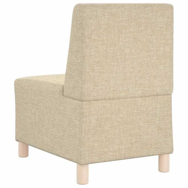 vidaXL Modulsoffa utan armstöd Kräm 55 cm Tyg 4108475