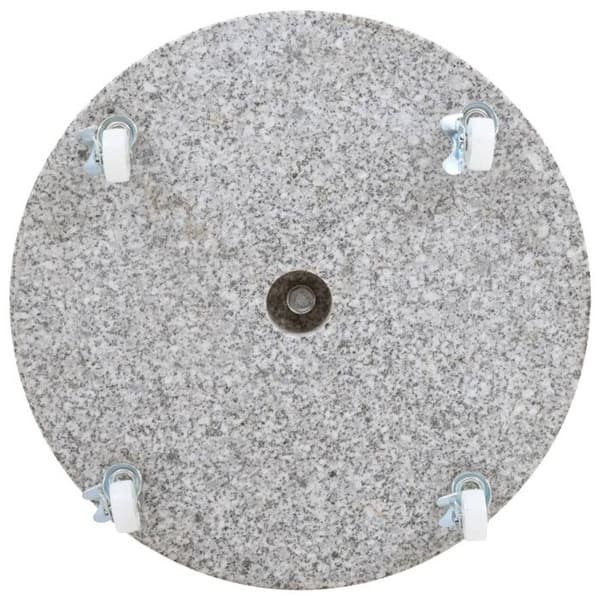 vidaXL Granit Parasoll Base 30 kg Rund Grå