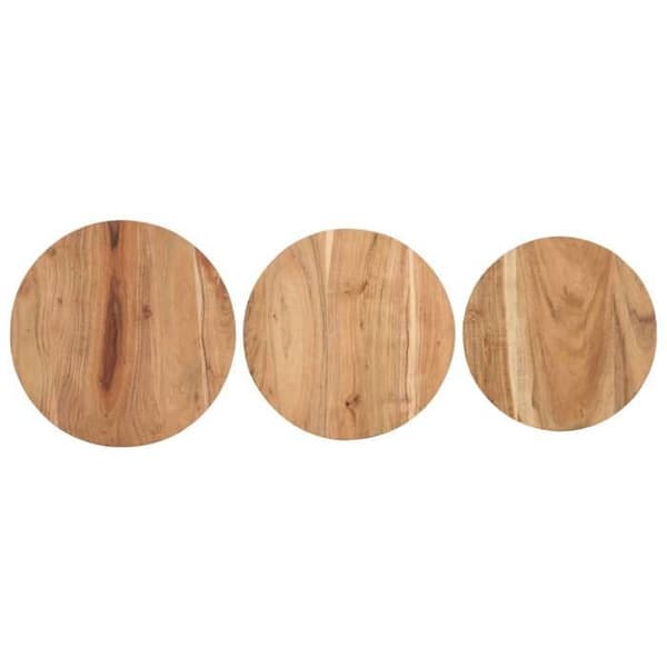 vidaXL Sidobord 3 st Solid akaciaträ 320687