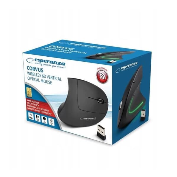 Vertikal datormus - GENERISK - Gaming - Trådlös - Optisk - Ergonomisk