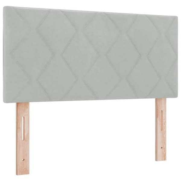 vidaXL Sänggavel Ljusgrå 90 cm Sammet 42007222