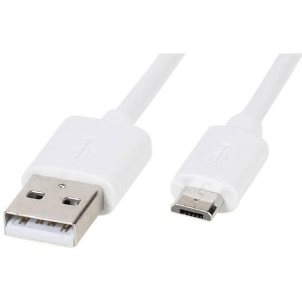Vivanco USB-kabel USB 2.0 USB-A hane, USB-Micro-B hane 1,00 m vit 39451