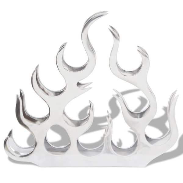 vidaXL vinställ för 11 flaskor Silver Aluminium