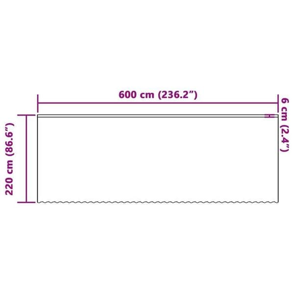 VidaXL Duschdraperi i vit blommönstrad spets 220 x 600 cm polyester