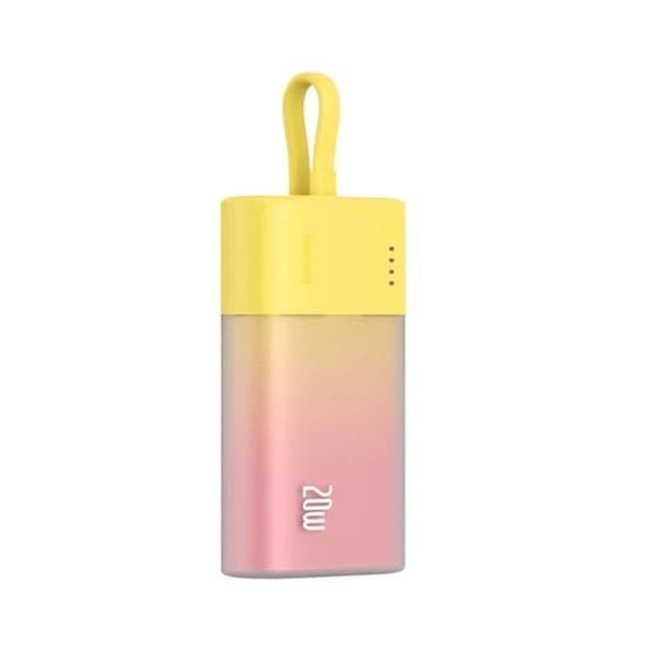 Powerbank Baseus Popsicle 5200mAh 20W Lightning/USB-C Gul/Rosa