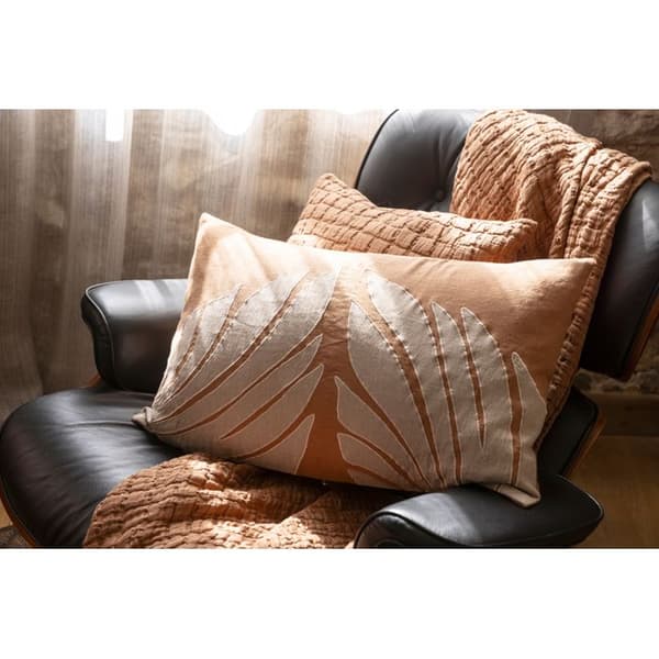 Coussin Vivaraise Nilos - Senap, lin-bomull, 40x65 cm
