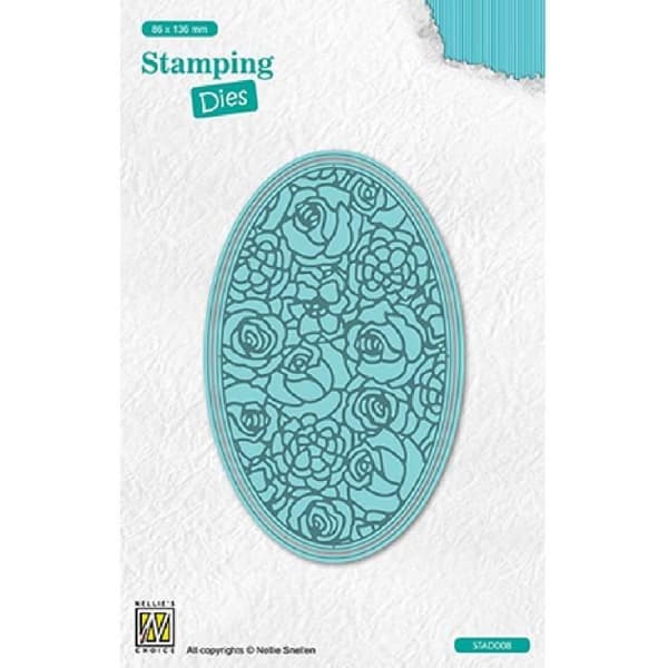 Stansform - Rund oval rosor från Nellie's Choice