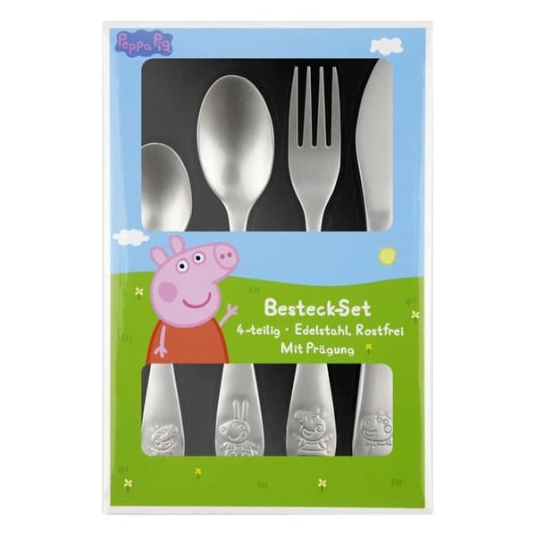 Bestickset - p:os - 34350 - Rostfritt stål - 4 delar - För barn