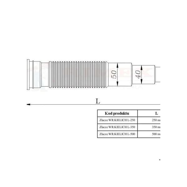 BRIDE DE RACCORD MULTI-RÉDUCTION 50/50,40,32 L-250