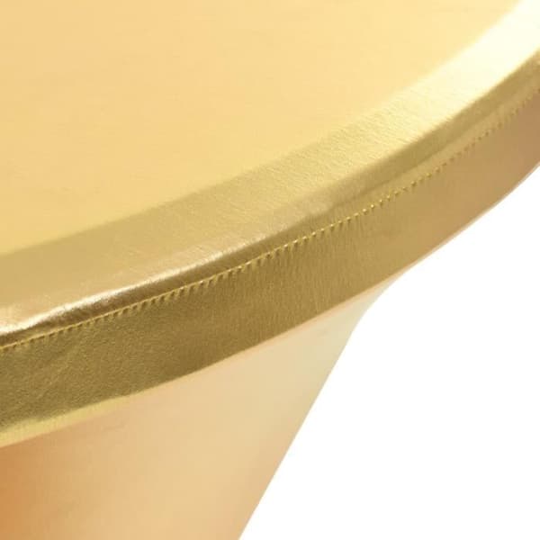 vidaXL Stretch Bordsöverdrag 2 st 60 cm Guld