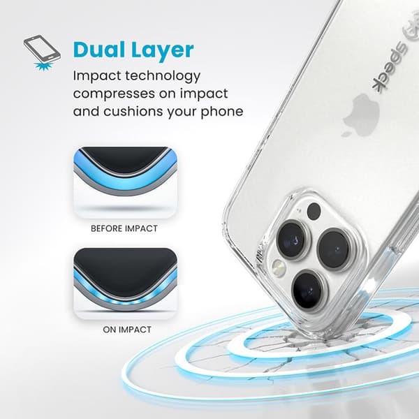 Skyddshölje - Speck - Gemshell - Klar - Halvstyv - Kompatibel med iPhone 16 Pro