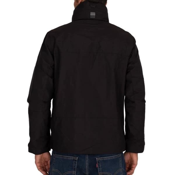Superdry orkanjacka - Herr - Svart - Dragkedjefickor - Fleecefoder - Kompakt huva