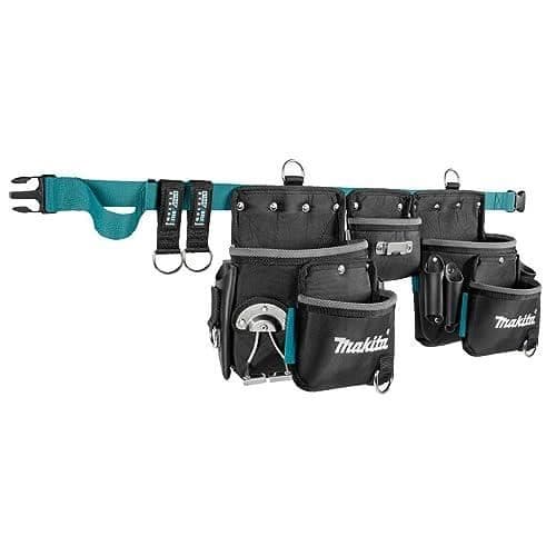 Verktygshållare - Makita - E-05169 - Anpassningsbart remsystem - 5 fack - Läder och polyester