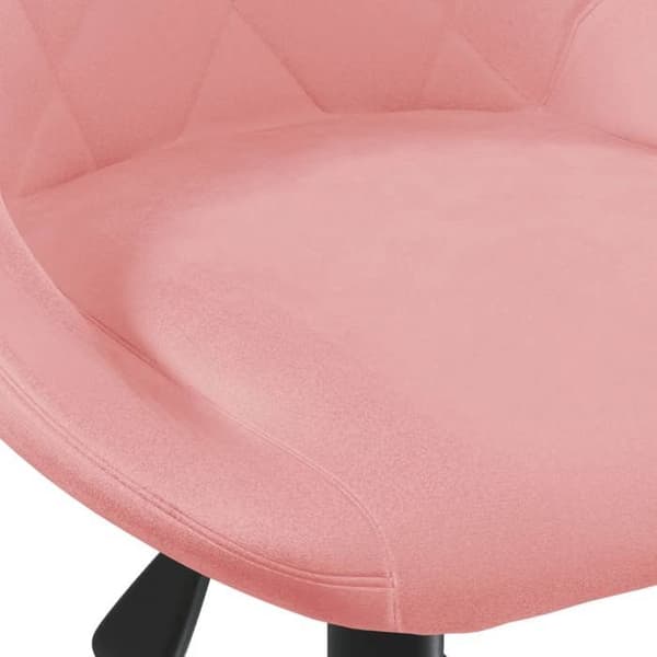 vidaXL Snurrbar matstol Rosa Sammet 3089037
