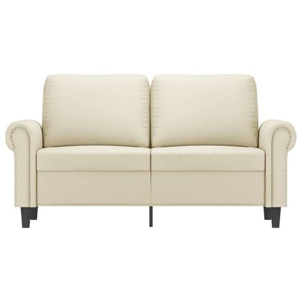 vidaXL 2-sits soffa kräm 120 cm konstläder 359500
