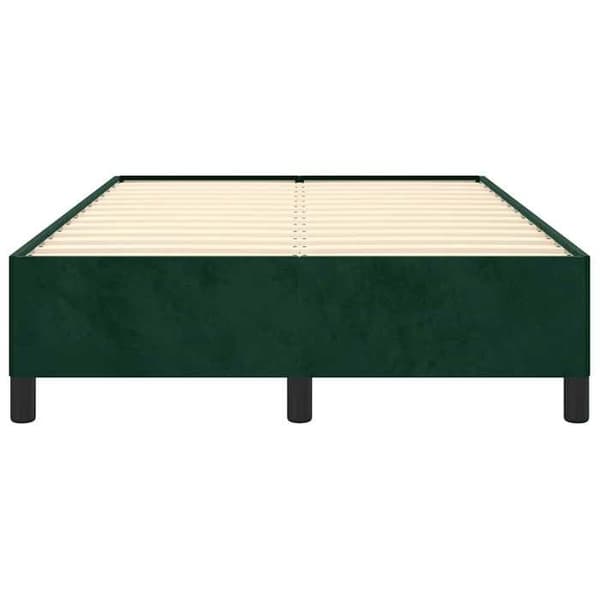 vidaXL Sängram utan madrass mörkgrön 120x200 cm sammet 347315