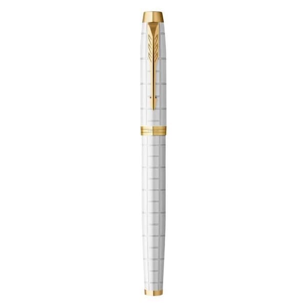 Stylo roller - PARKER - IM PREMIUM - Pärla - Guldattribut - Fin spets